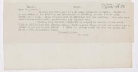Letter to Maude E. Abbott, March 18, 1915