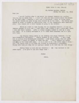 Letter to Susan Revere Chapin, December 18, 1914