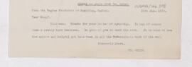 Letter to Sigmund Adolphus Knopf, January 11, 1919
