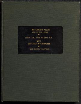 Manuscript of In Flanders Fields and Other Poems