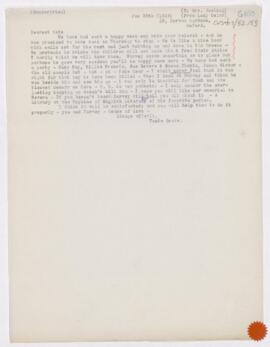 Letter to Katharine Stone Crowell Cushing, January 20, 1919
