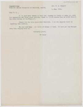 Letter to William Sydney Thayer, May 5, 1914
