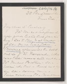 Letter to Harvey Cushing