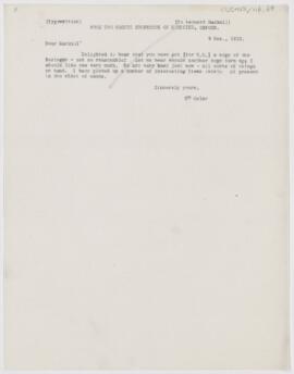 Letter to Leonard L. Mackall, December 9, 1913
