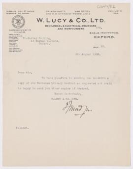 Letter, 6 August 1920