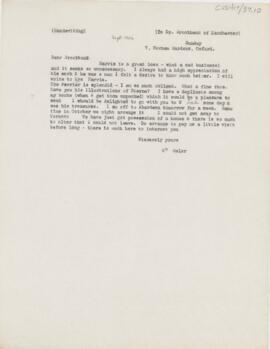 Letter to E.M. Brockbank