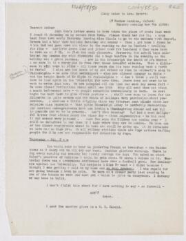 Letter to Mrs. John Revere
