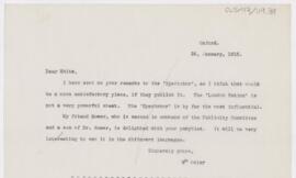 Letter to James William White, January 26, 1915