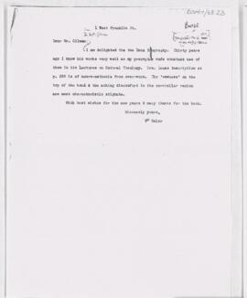 Letter to Daniel Coit Gilman, 1897(?)