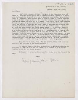 Letter to Susan Revere Chapin, September 25, 1914