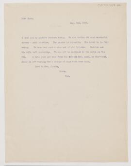 Letter to Henry Barton Jacobs, August 2, 1908