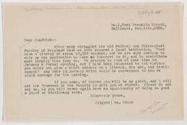 Letter to J.R. Chadwick, December 14, 1895