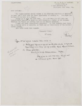 Letter to Henri Amédée Lafleur, February 10, 1894