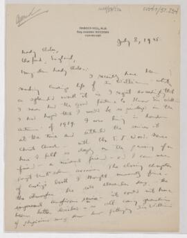 Letter to Grace Revere Osler, July 8, 1925