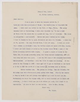 Letter to Henry Barton Jacobs, September 7, 1912