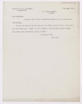 Letter to Marion Harry Spielmann, May 10, 1919