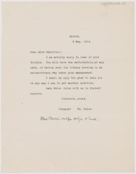 Letter to Margaret E. Charlton, May 8, 1914