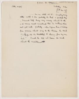 Letter to Thomas Archibald Malloch, November 8, 1919