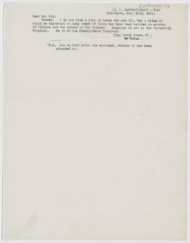 Letter to G.J. Coy, October 10, 1901