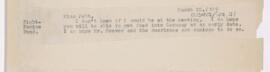 Letter to Miss Jebb, March 10, 1919
