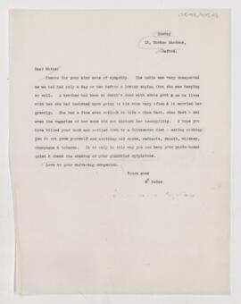Letter to James William White, (March 1907 ?)