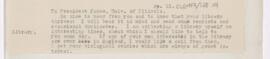 Letter to President of the University of Illinois , April 11, 1919