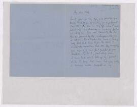 Letter to William Osler, (ca July 12, 1919)