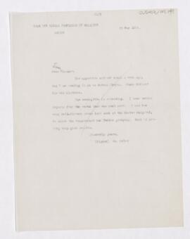 Letter to Simon Flexner, May 25, 1915