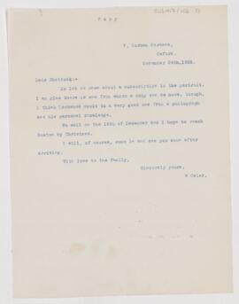 Letter to Frederick Cheever Shattuck, November 29, 1905