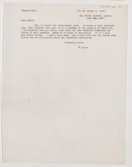 Letter to Joseph Hersey Pratt, June 9, 1908