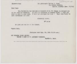 Letter to Walter Hines Page, March 17, 1914
