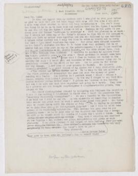 Letter to Henry Vining Ogden