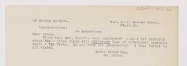 Letter to John George Adami, February 24, 1918