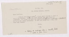 Letter to Fielding Hudson Garrison, July 22, 1919