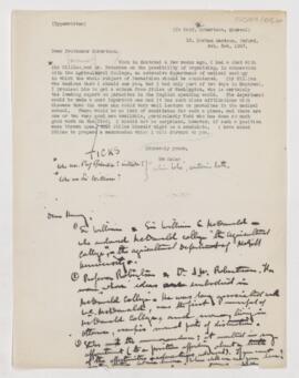Letter to J.W. Robertson, February 3, 1907