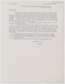 Letter to Lewellys Franklin Barker, October 26, 1914