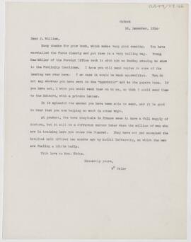 Letter to James William White, December 15, 1914