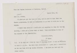 Letter to Maude E. Abbott, March 31, 1910