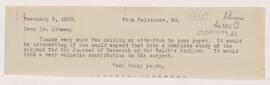Letter to Emanuel Libman, February 2, 1903