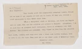 Letter to Campbell Palmer Howard, September 18, 1905