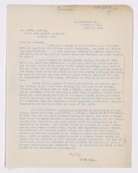 Letter to Harvey Cushing
