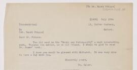 Letter to Henry Phipps, July 10, 1909