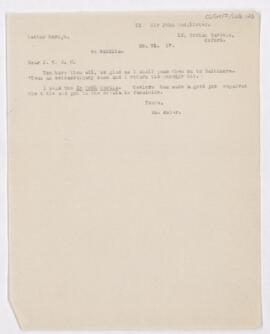 Letter to John Young Walker MacAlister, June 28, 1917