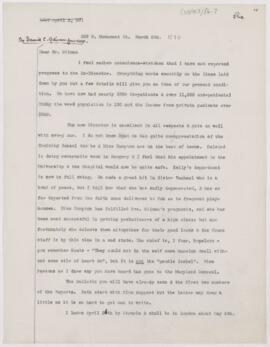 Letter to Daniel Coit Gilman, March 6, 1890