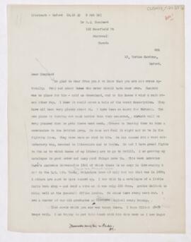 Letter to Francis John Shepherd, February 8, 1916