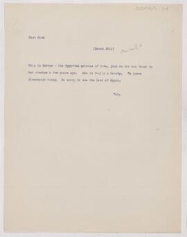 Postcard sent by William Osler, March 1911