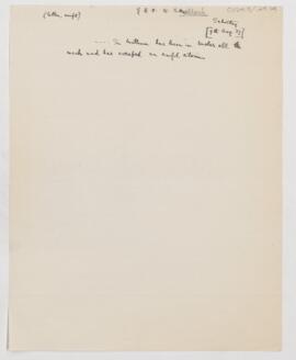 Letter to Thomas Archibald Malloch, August 4, 1917