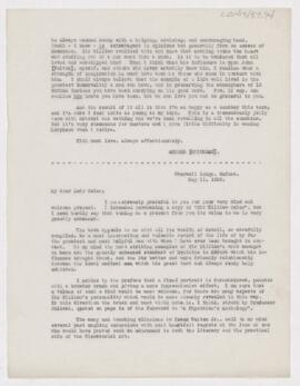 Letter to Grace Revere Osler, May 11, 1925