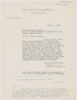 Letter to Otto V. Huffman, October 22, 1913