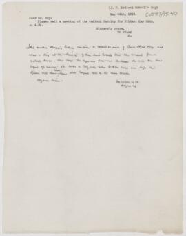 Letter to G.J. Coy, May 24, 1899